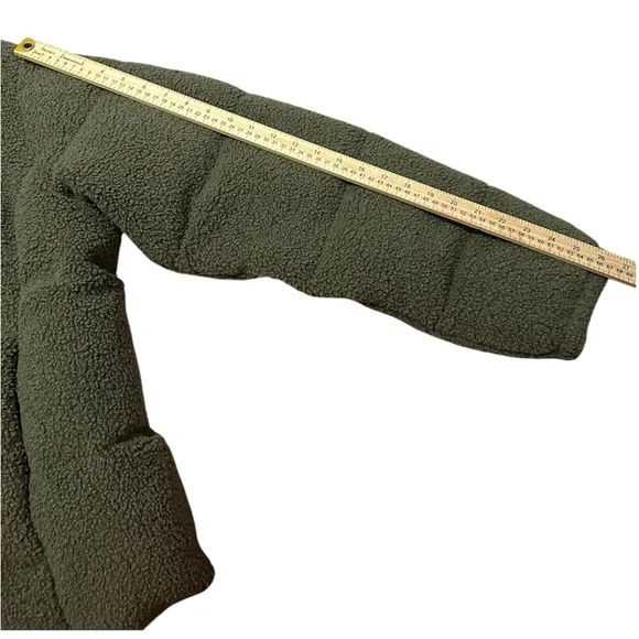 Women's Puffect Sherpa Jacket Size XL color Stone Green